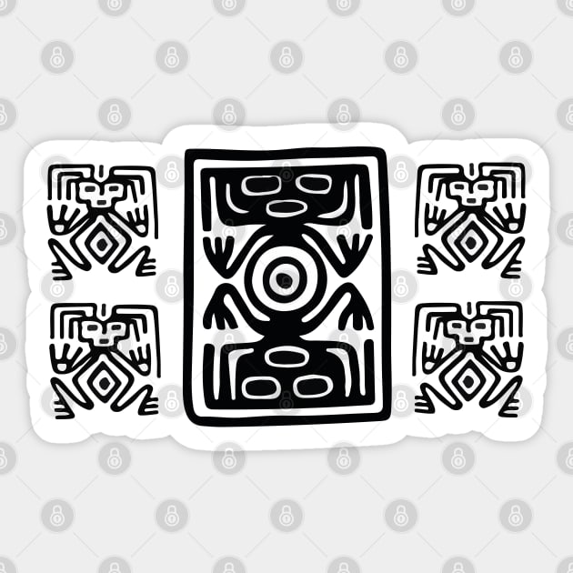 Mayan symbols writing mayan culture images and decoration mayan man Sticker by T-Mex